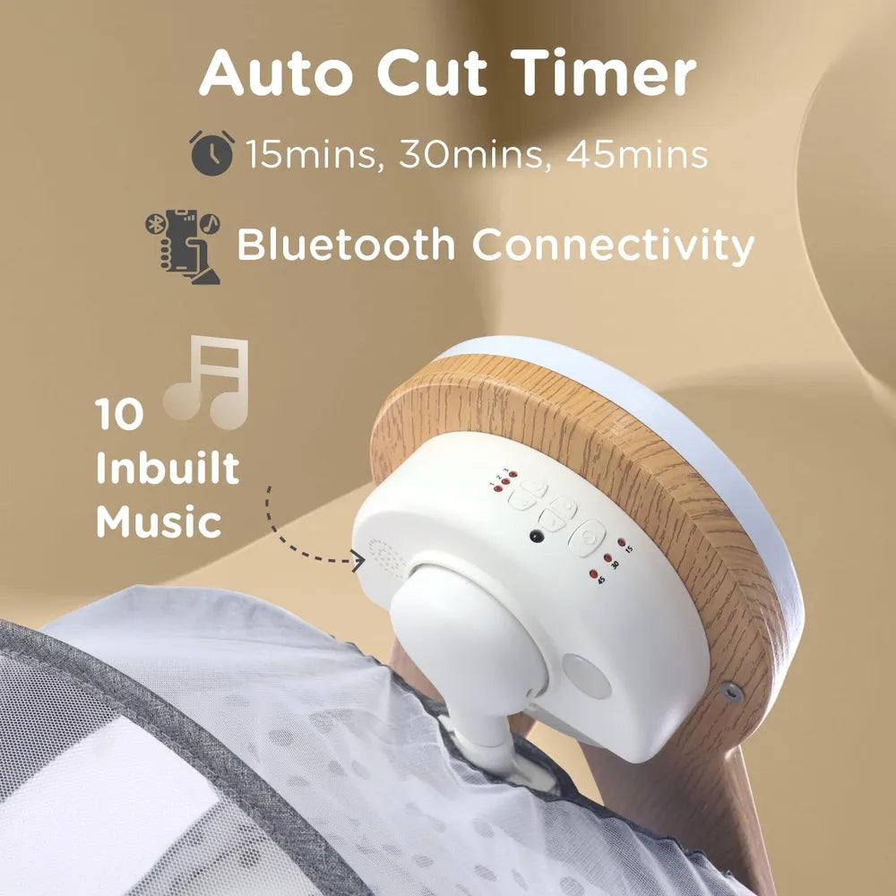 2-in-1 Electric Baby Cradle with Automatic Rocking Feature
