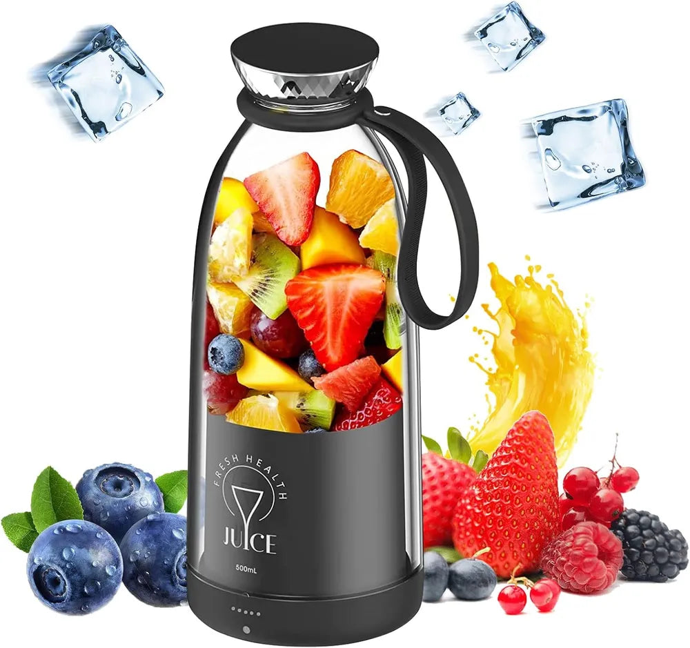 Portable Mini Fruit Blender-350ml - Black