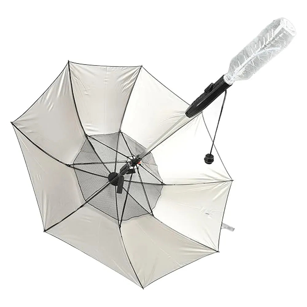 Electric Cooling Fan Umbrella With Water Spray With UV Protection