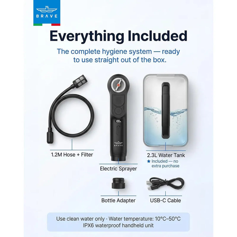 BRAVE Electric Portable Bidet with 2.3L Water Tank-4