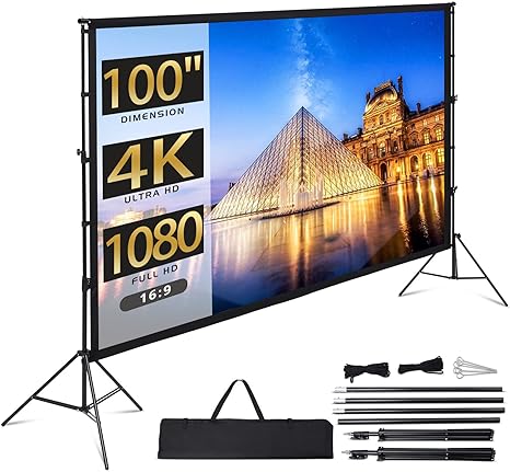Projector screen simple 100 inch Foldable