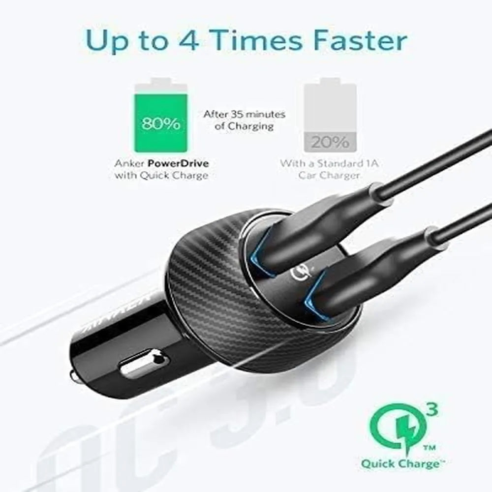 Anker PowerDrive Speed 2 Quick Charge 3.0 39W– Black