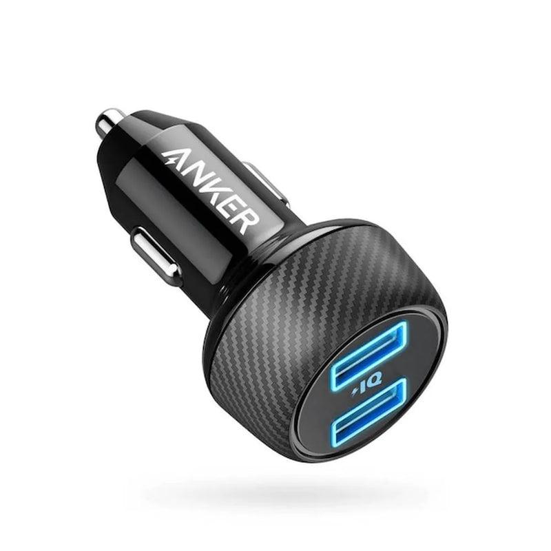 Anker PowerDrive 2 Elite USB Car Charger with PowerIQ With LED Indicator 24W – Black