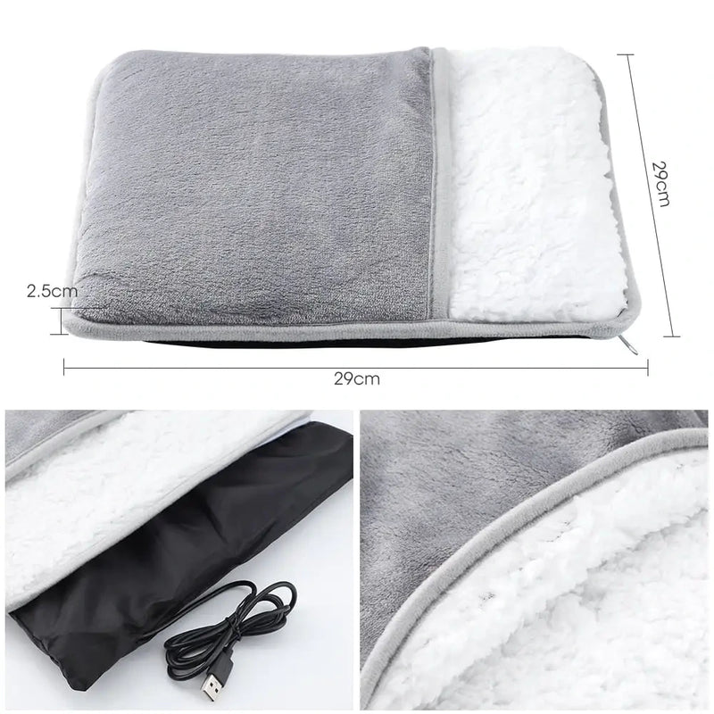 Ultra Plush Heated Foot Warmer - Soft Fleece, Adjustable Heat, Fast Warming-7
