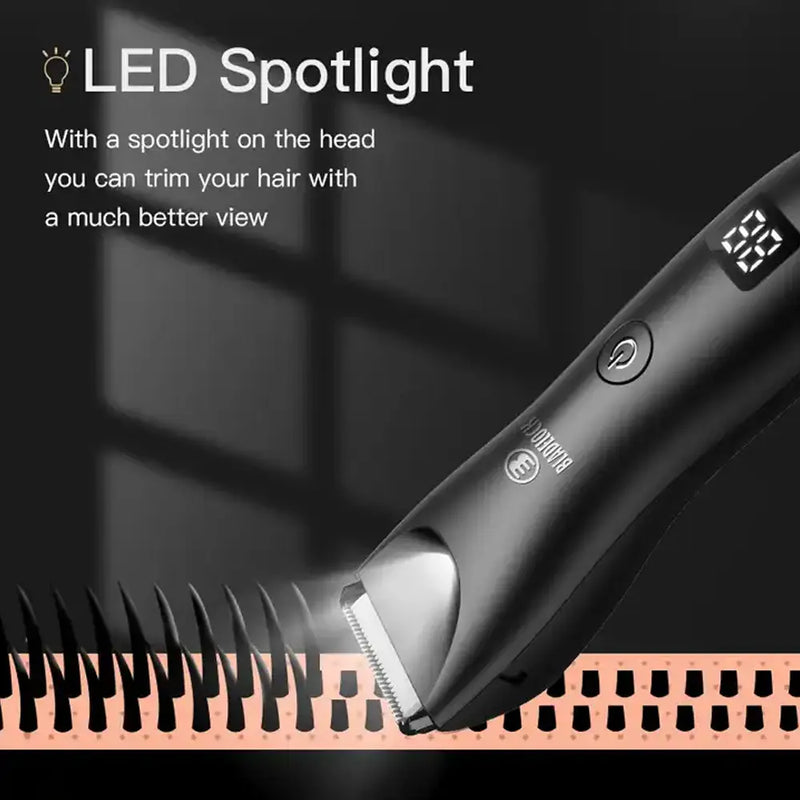 Bladelock Body Hair & Sensitive Area Trimmer with Advanced Skin Sensor and Charge Display Rechargeable Stainless Steel-6