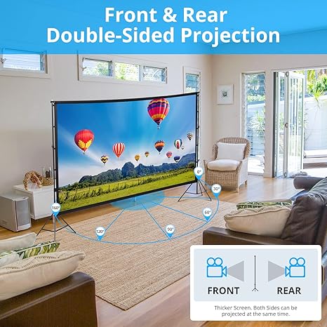 Projector screen simple 100 inch Foldable