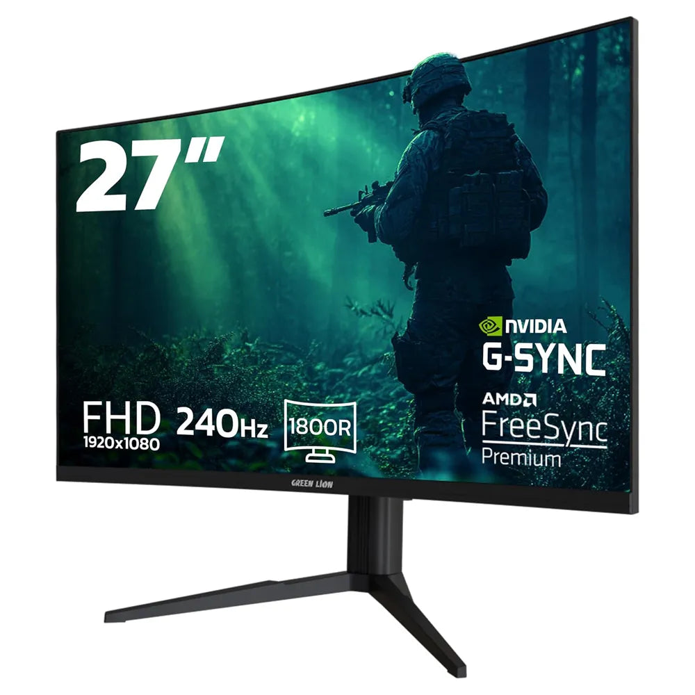Green Lion Enigma 27" Gaming Monitor - Black