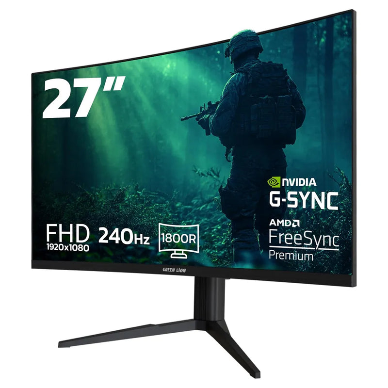 Green Lion Enigma 27" Gaming Monitor - Black-6