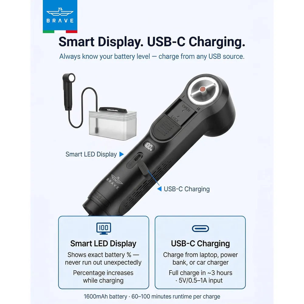 BRAVE Electric Portable Bidet with 2.3L Water Tank
