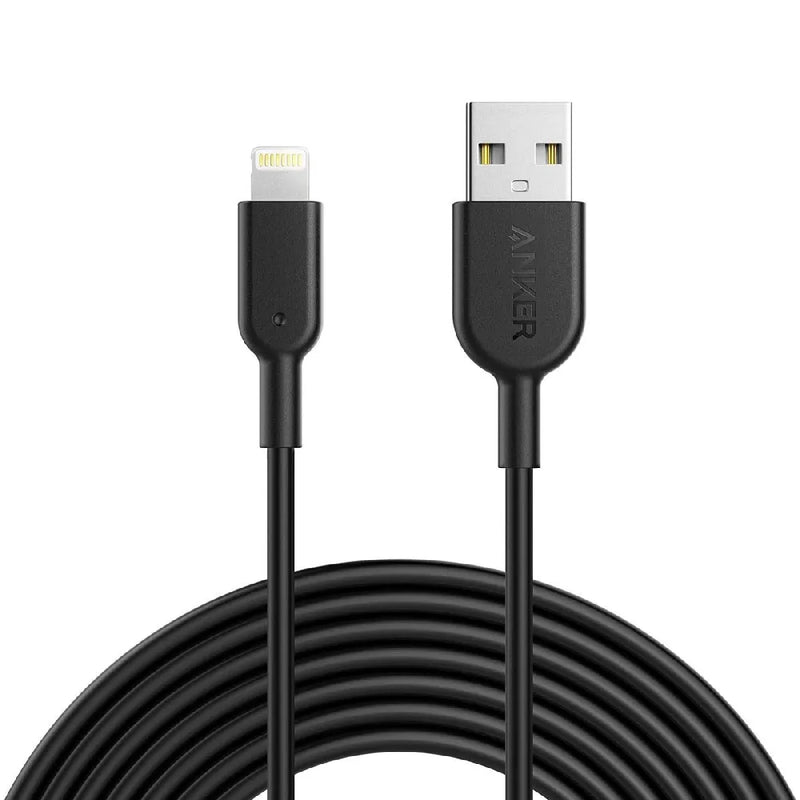 ANKER Powerline II Lightning Cable for Apple Devices 3M- Black