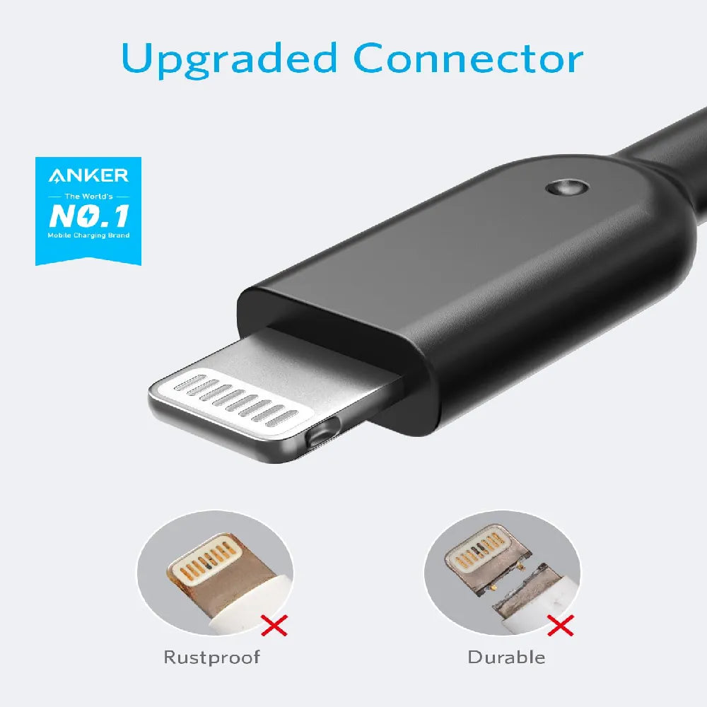 ANKER Powerline II Lightning Cable for Apple Devices 3M- Black