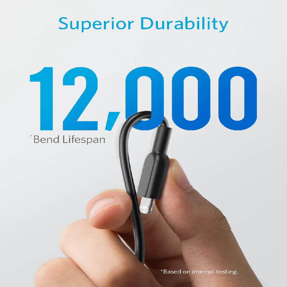 ANKER Powerline II Lightning Cable for Apple Devices 3M- Black