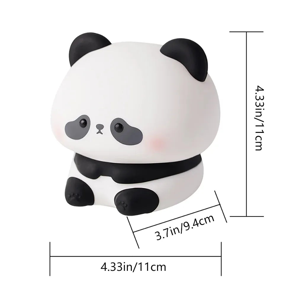 Cute LED Panda Silicone Night Lamp with 3 Levels of Brightness USB Rechargeable