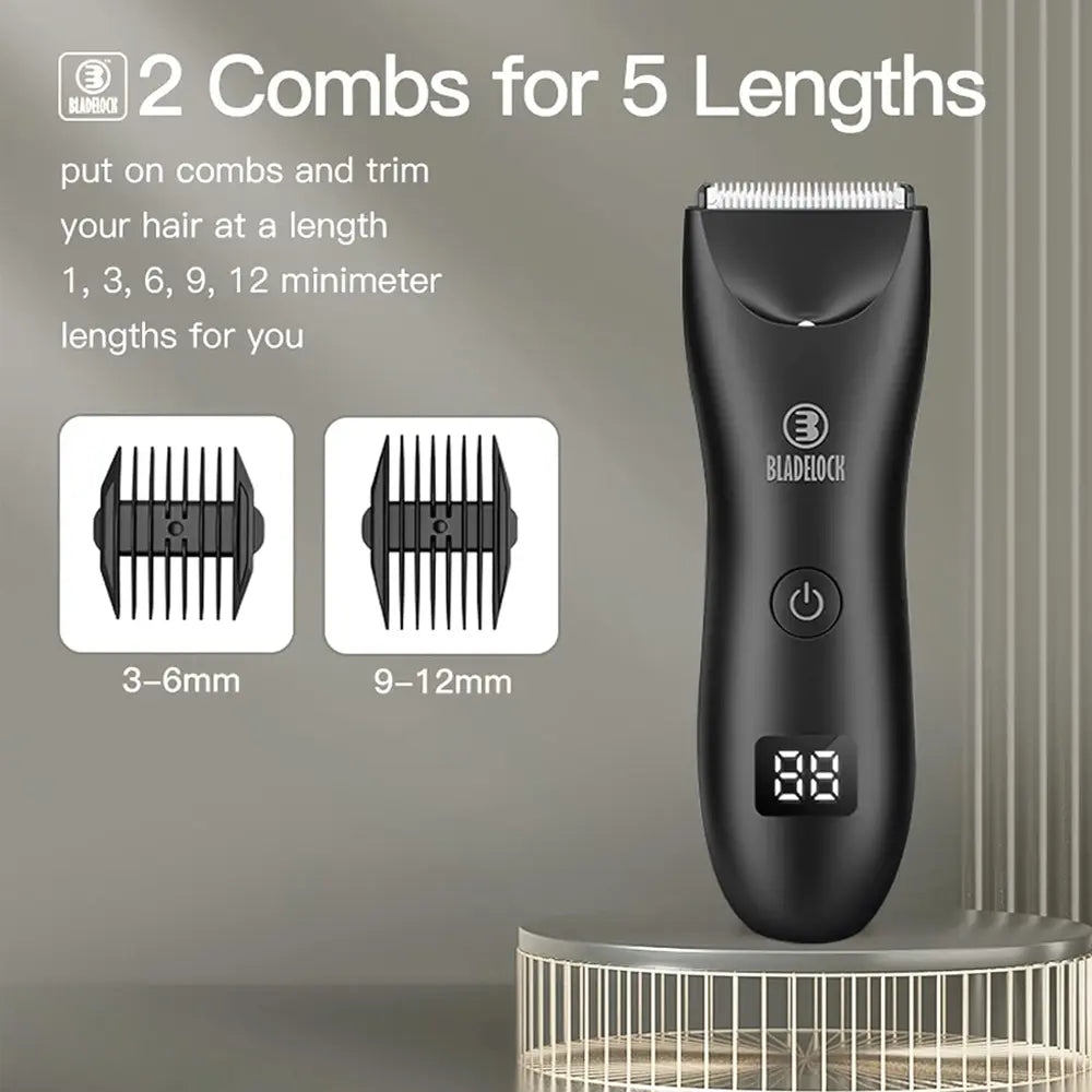 Bladelock Body Hair & Sensitive Area Trimmer with Advanced Skin Sensor and Charge Display Rechargeable Stainless Steel-7