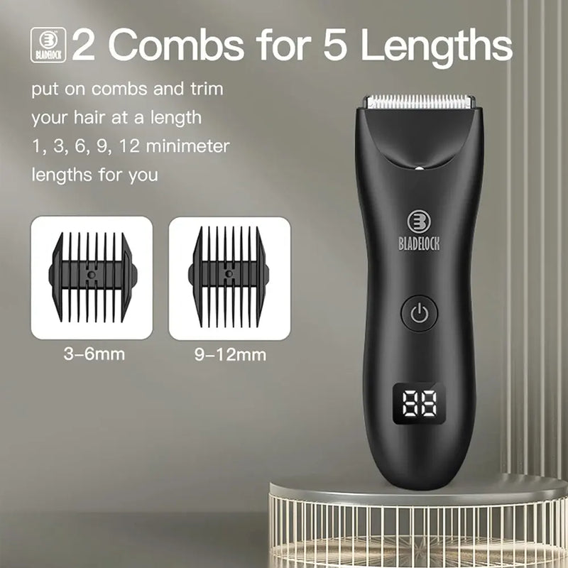 Bladelock Body Hair & Sensitive Area Trimmer with Advanced Skin Sensor and Charge Display Rechargeable Stainless Steel-7