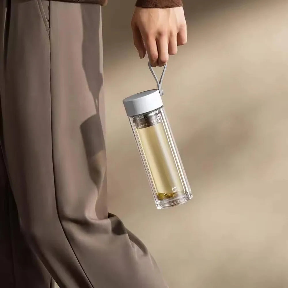 Xiaomi Mijia 400ml Portable Double-Layer Glass Cup-Black