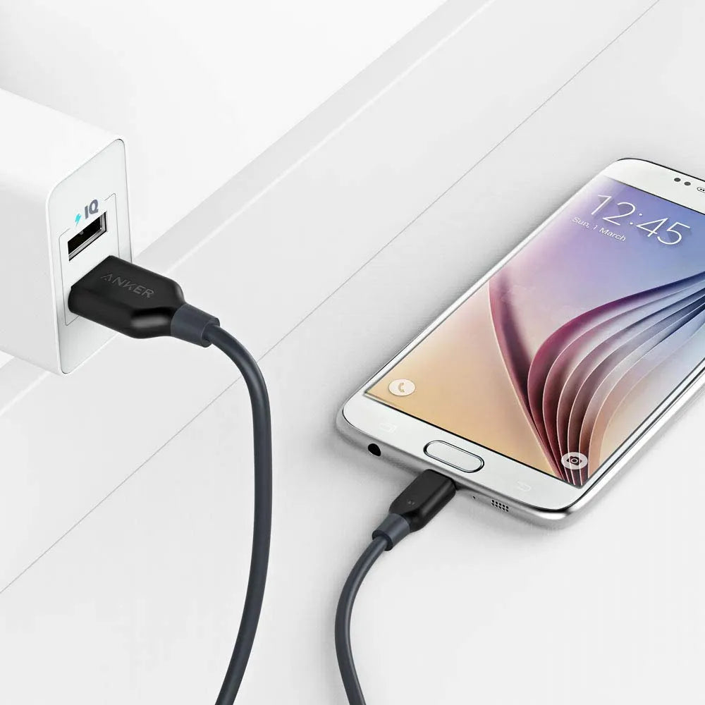 Anker Powerline Micro USB Cable 3FT 0.9m With Universal Compatibility - Black