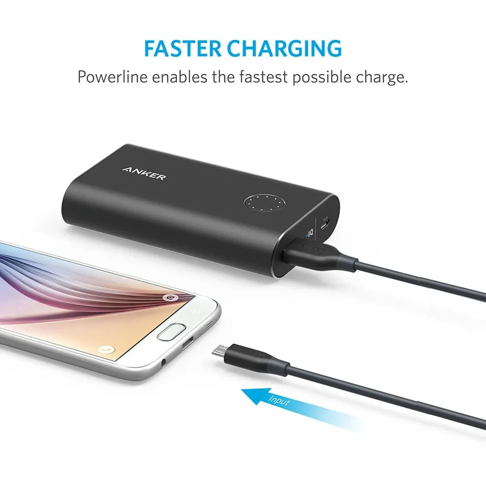 Anker Powerline Micro USB Cable 3FT 0.9m With Universal Compatibility - Black