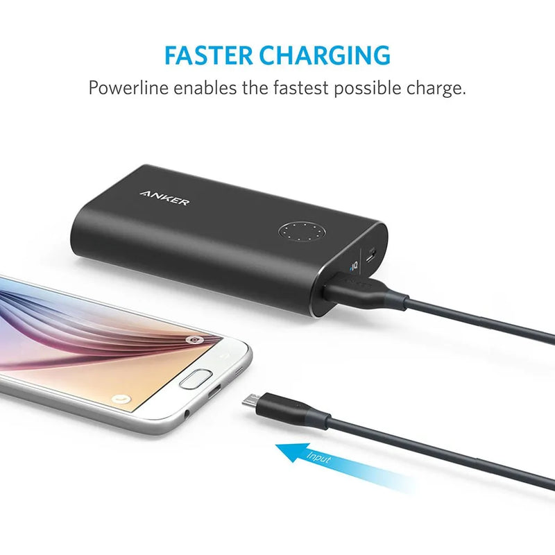 Anker Powerline Micro USB Cable 3FT 0.9m With Universal Compatibility - Black