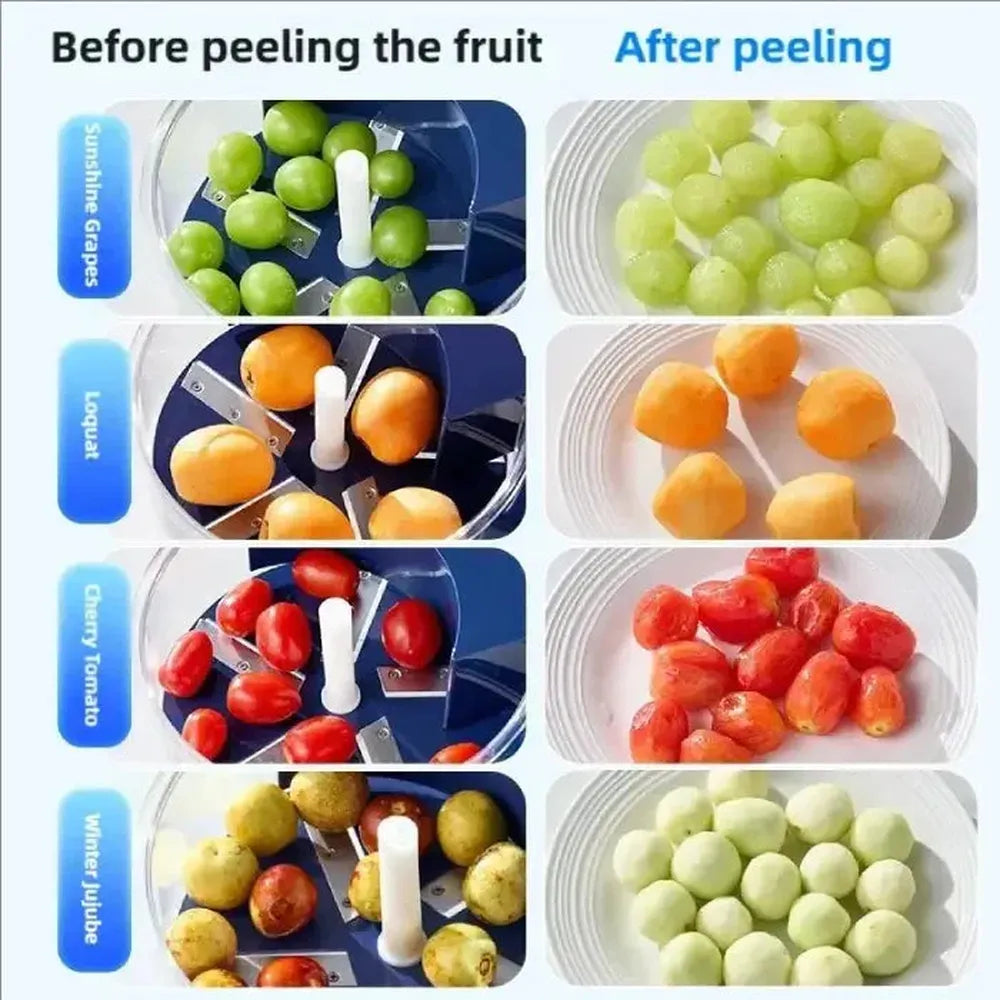 Automatic Electric Fruit & Vegetable Peeler Machine-Blue