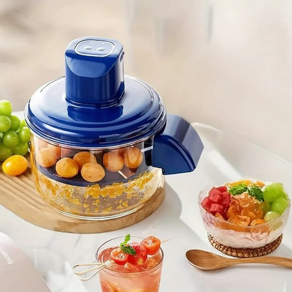 Automatic Electric Fruit & Vegetable Peeler Machine-Blue