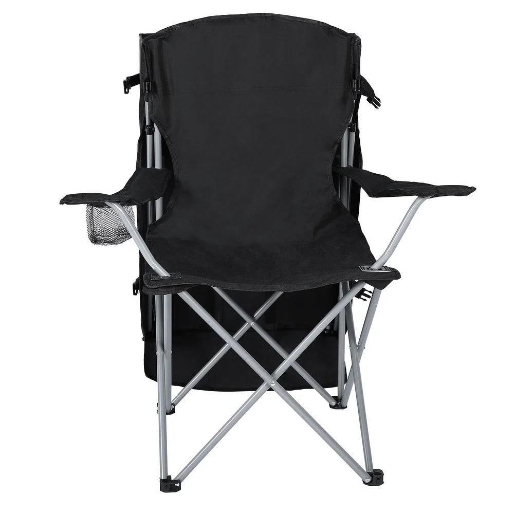 Portable Camping Chair with Canopy - Folding Chair with Canopy, Durable 600D Oxford Canopy Chair for Camping, Beach, Picnics, Fishing & Sports - black