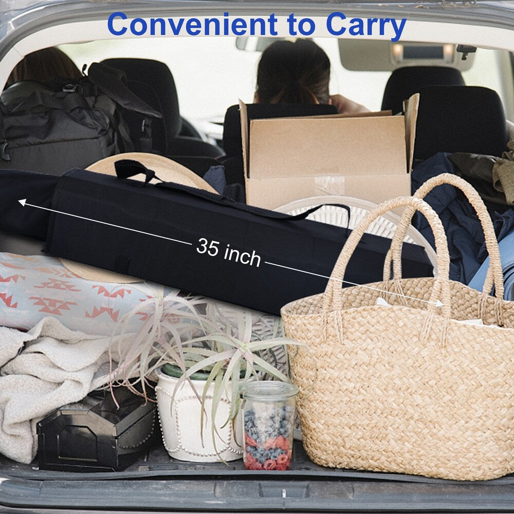 Portable Camping Chair with Canopy - Folding Chair with Canopy, Durable 600D Oxford Canopy Chair for Camping, Beach, Picnics, Fishing & Sports - black
