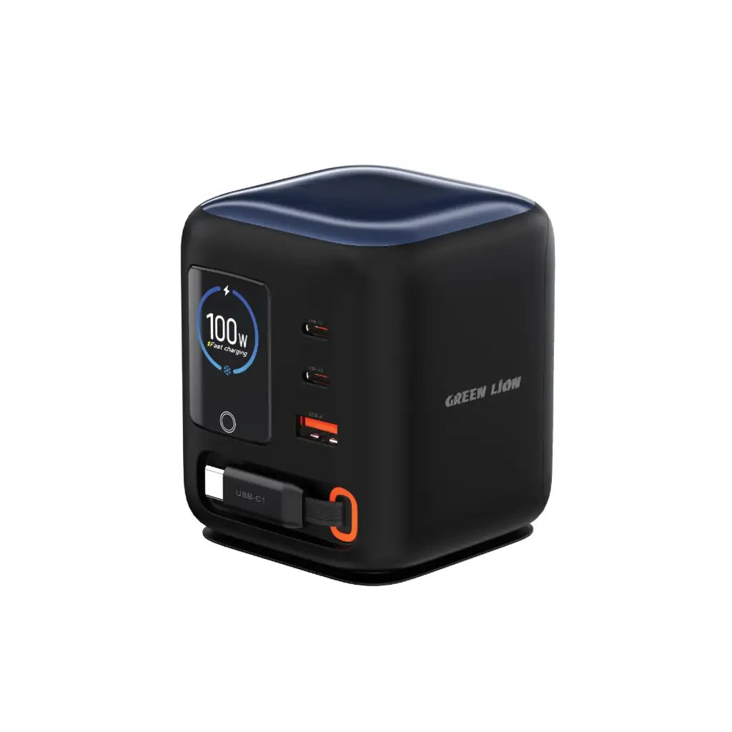Green Lion Centurion 100W GaN Travel Adapter (Black)