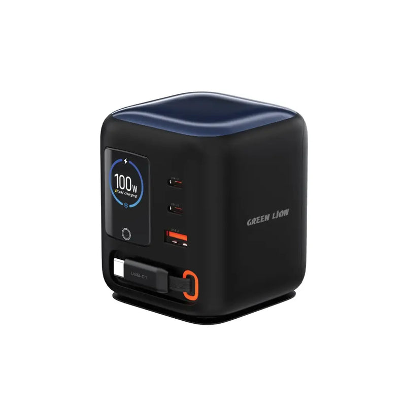Green Lion Centurion 100W GaN Travel Adapter (Black)-1