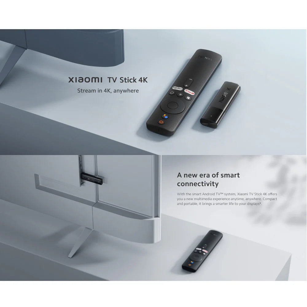 Xiaomi TV Stick 4K - Streaming Media Player with Remote Control and Google Assistant