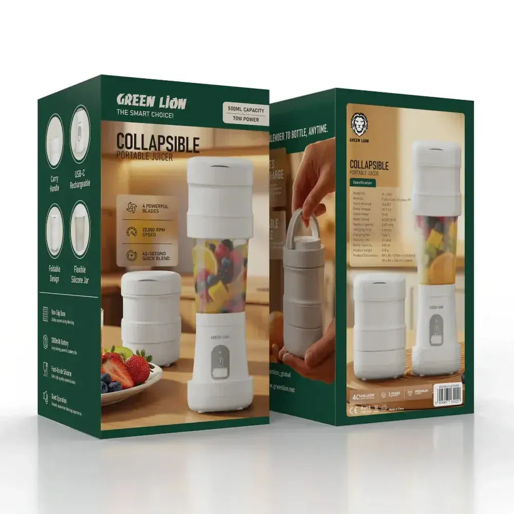 Green Lion Collapsible Portable Juicer 500ML CAPACITY 70W POWER