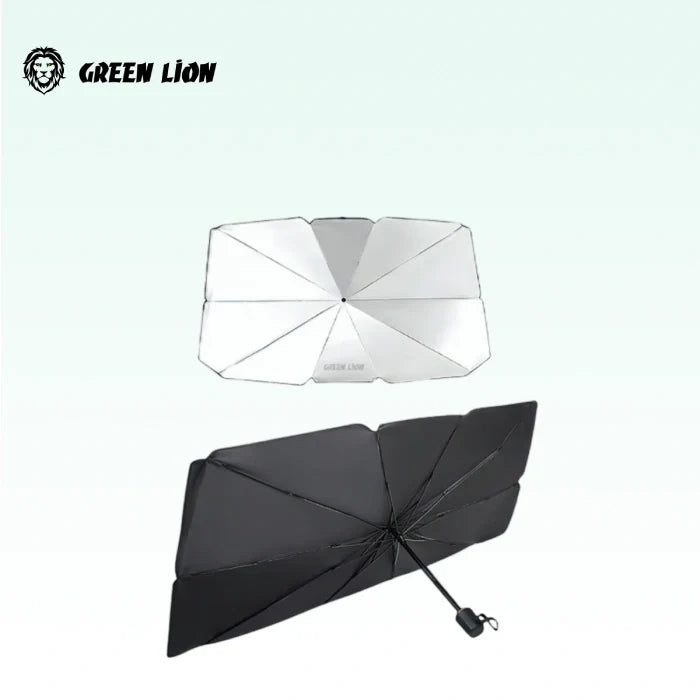 Green lion Car Windshield Umbrella - Black