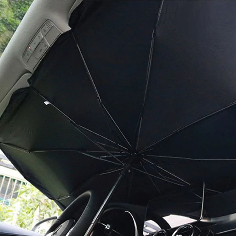 Green lion Car Windshield Umbrella - Black