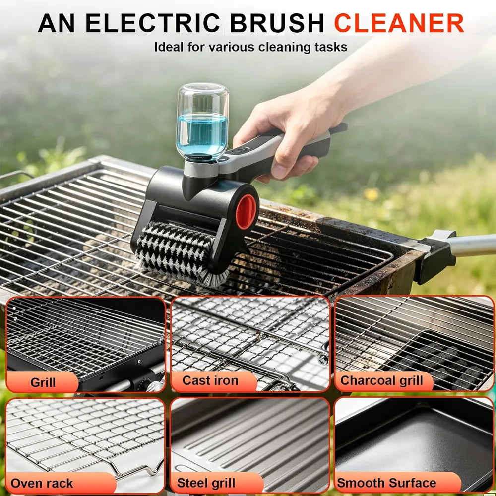 Green Lion Electric Grill Brush 100W 5200mAh 600RPM IPX8 Black-5