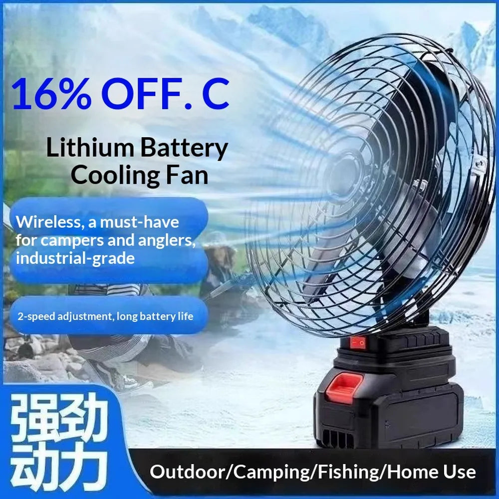 Portable Electric Fan With Rechargeable Lithium Battery