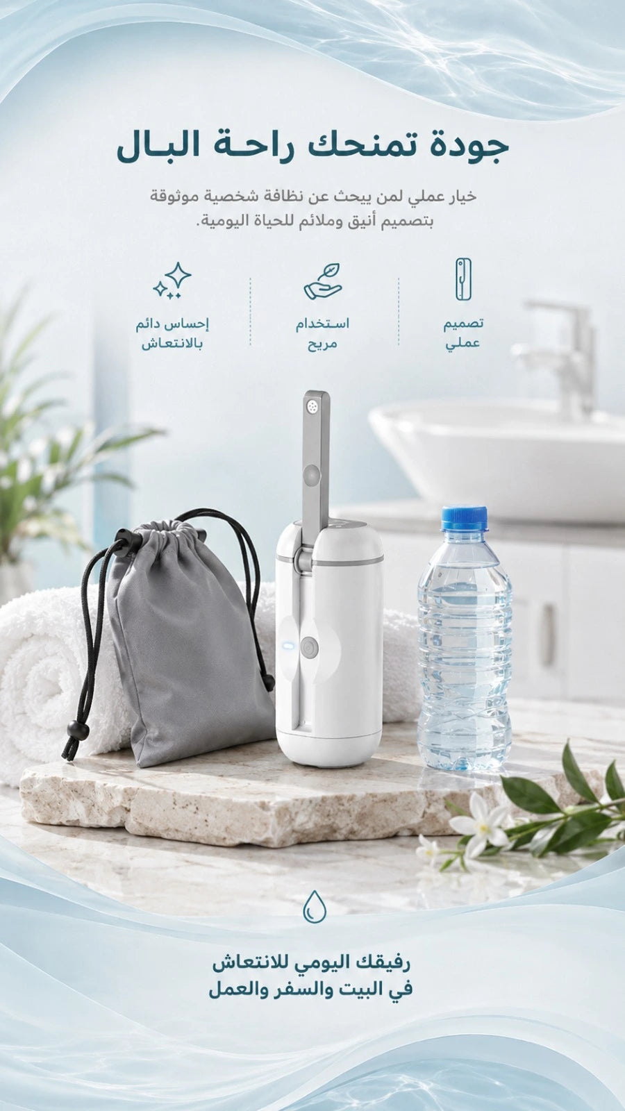 Halo Pocket Travel Bidet Sprayer - Portable, Compact, Easy Clean
