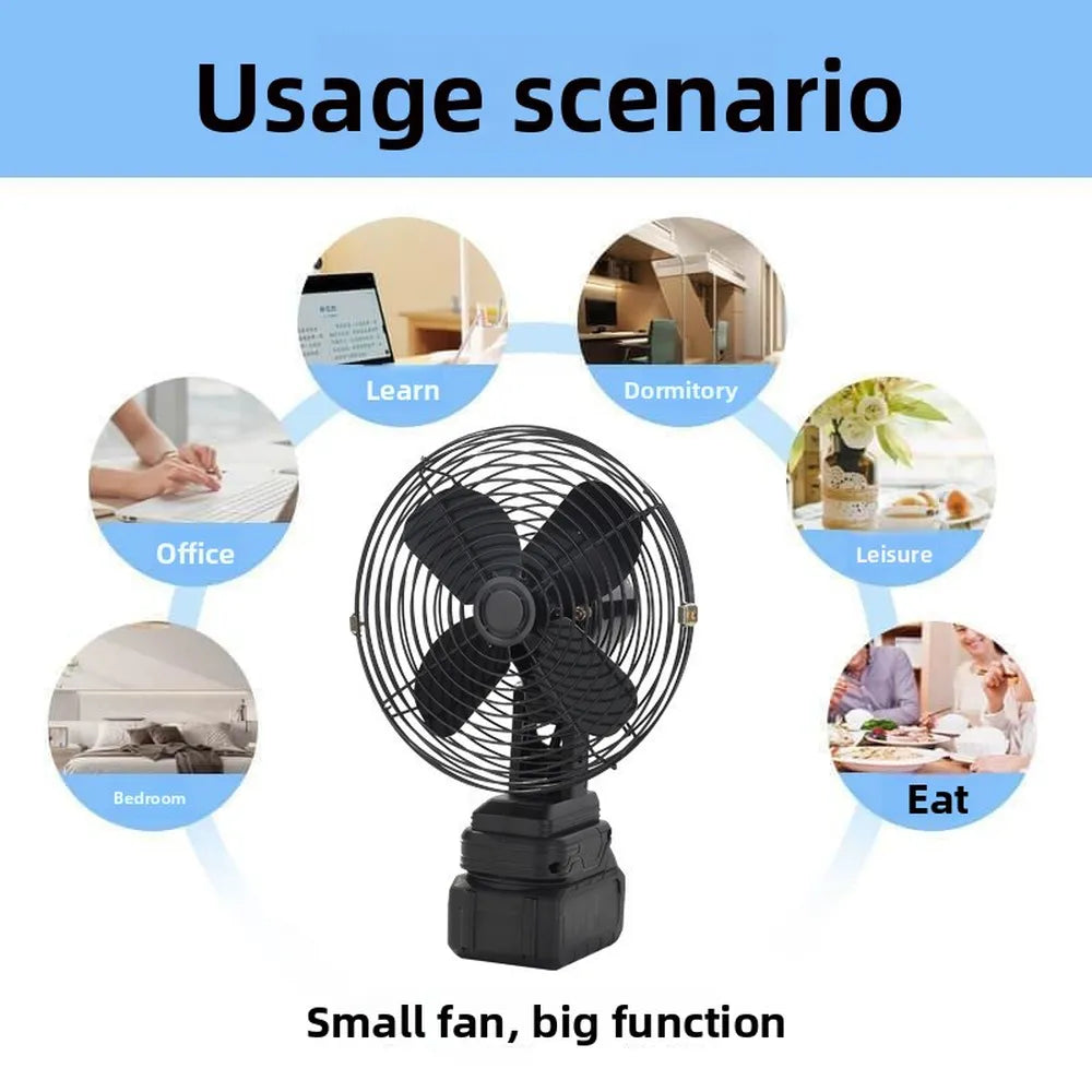 Portable Electric Fan With Rechargeable Lithium Battery