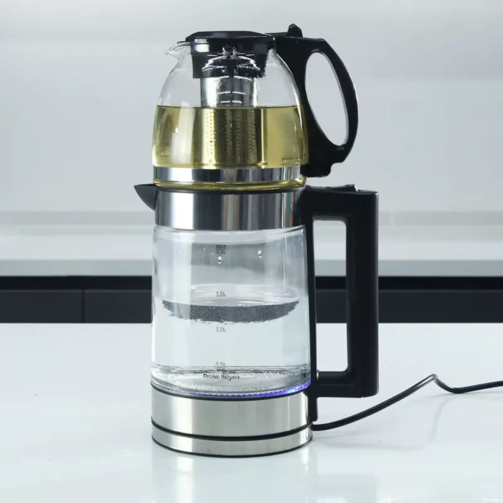 Disnie Regina 2-in-1 Double Layer Glass Electric Kettle