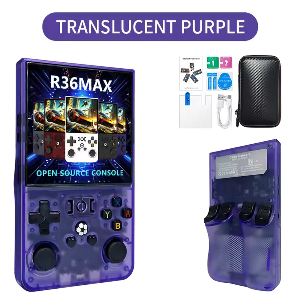 R36MAX Game Console - 64GB Storage - High Performance - Purple-1