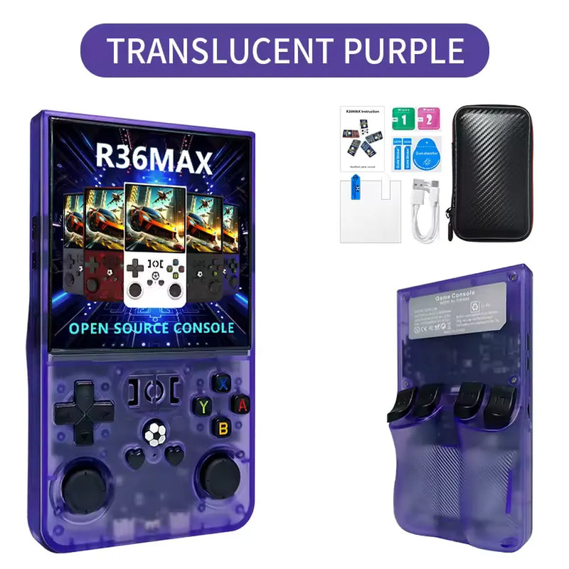 R36MAX Game Console - 64GB Storage - High Performance - Purple-1