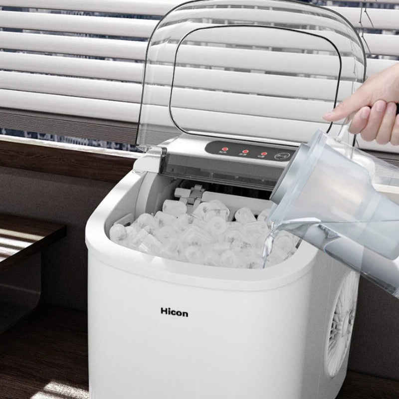 Hicon HZB-16M 1.3 Liter Ice Cube Maker White-3
