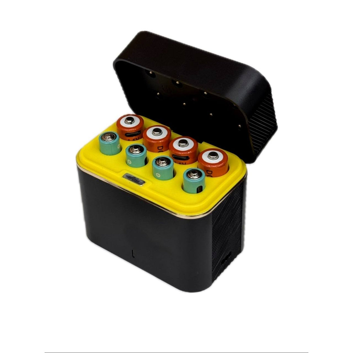 بطاريات CH-08 PowerPods AA و AAA مع علبة شحن - أسود