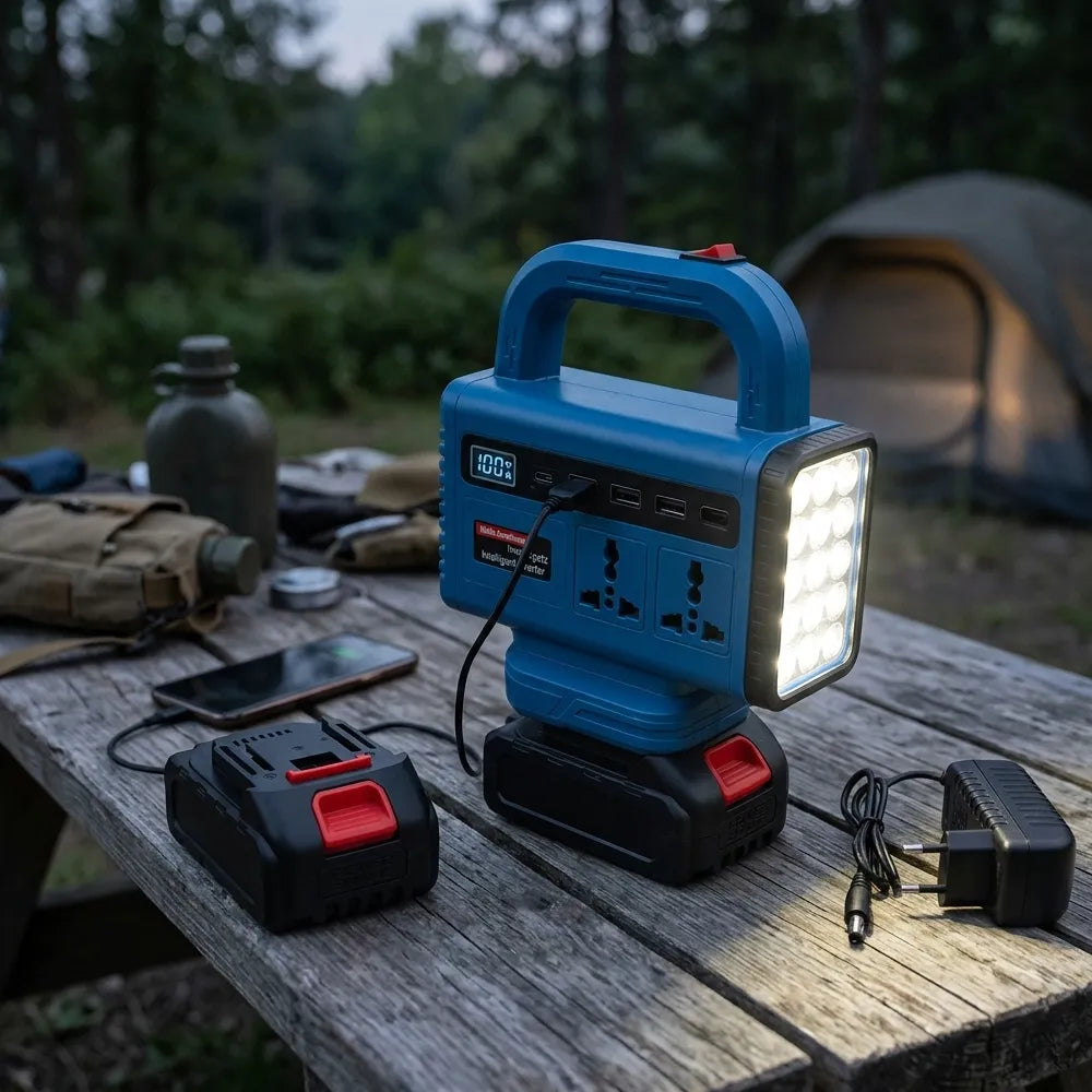 Reliable off-grid electricity wherever your work or travel takes you. The LYXUN Cordless Power Inverter is a versatile, high-capacity portable power solution engineered for environments without access to grid electricity. Supplying dual 110V and 220V power outputs, this mobile inverter allows you to seamlessly run essential tools and appliances, making it a critical asset for emergency preparedness and remote operations. garey In Qatar