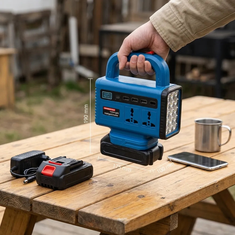 Reliable off-grid electricity wherever your work or travel takes you. The LYXUN Cordless Power Inverter is a versatile, high-capacity portable power solution engineered for environments without access to grid electricity. Supplying dual 110V and 220V power outputs, this mobile inverter allows you to seamlessly run essential tools and appliances, making it a critical asset for emergency preparedness and remote operations. garey In Qatar