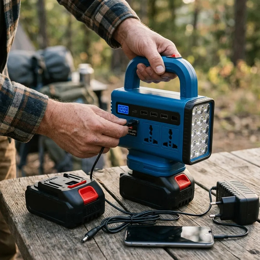 Reliable off-grid electricity wherever your work or travel takes you. The LYXUN Cordless Power Inverter is a versatile, high-capacity portable power solution engineered for environments without access to grid electricity. Supplying dual 110V and 220V power outputs, this mobile inverter allows you to seamlessly run essential tools and appliances, making it a critical asset for emergency preparedness and remote operations. garey In Qatar