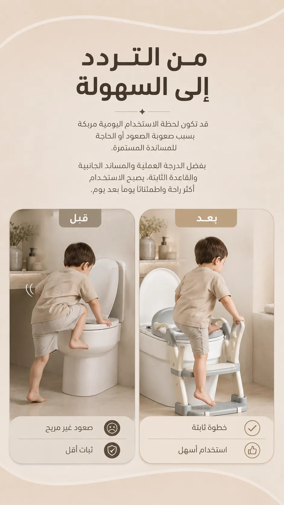 Multifunctional 3-In-1 Toilet Seat with Soft Close Feature