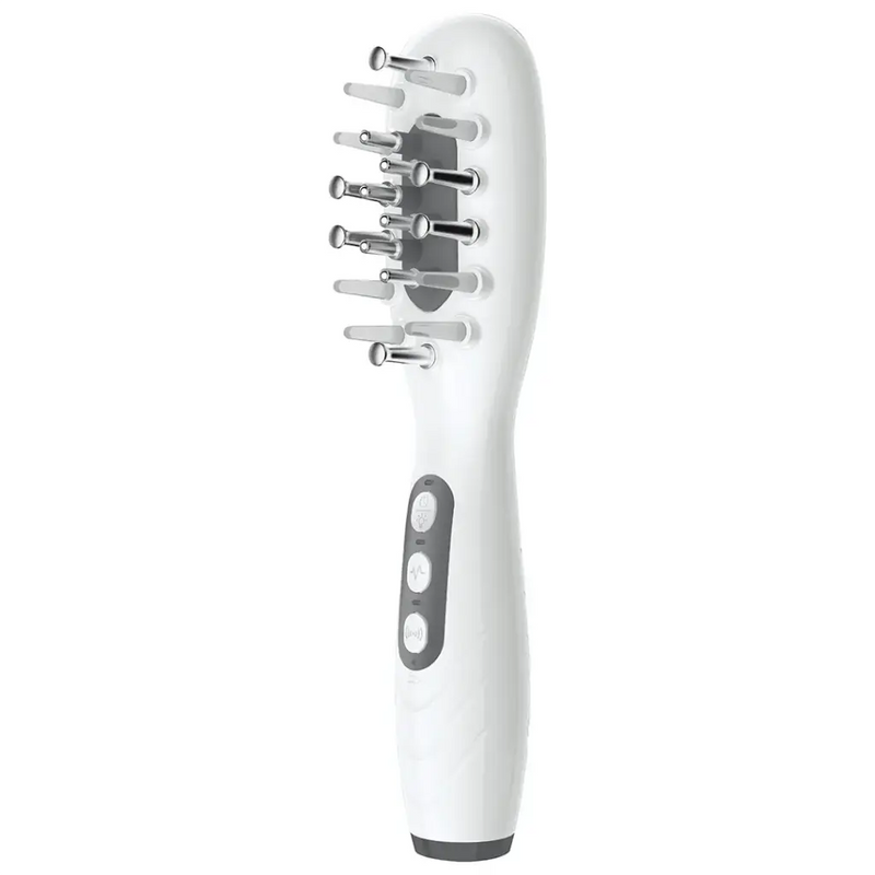 Porodo Light Therapy Scalp Massager Comb with 8mL Oil Container - White-1