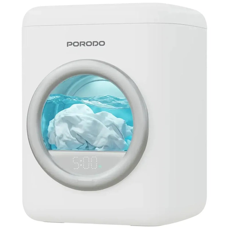 Porodo Lifestyle Launder 1.7L Portable Mini Washing Machine with Advanced Sterilization Cleaning - White-1