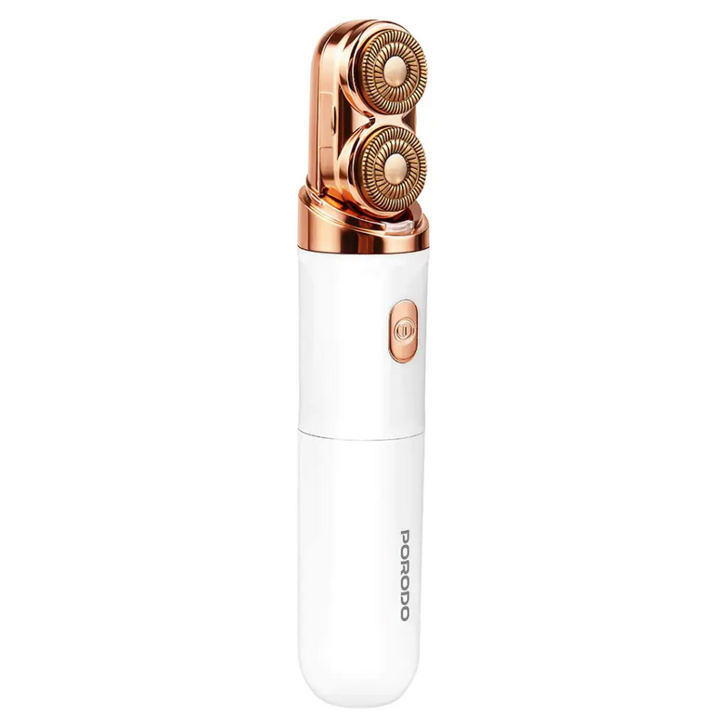 Porodo 2-In-1 Electric Face & Body Razor - White-1