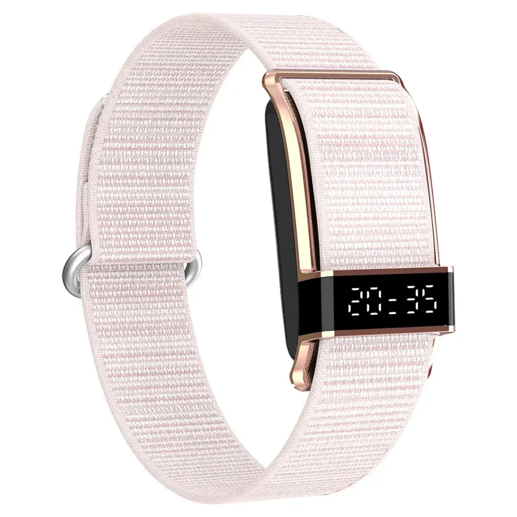 Porodo Track fit Pro Smart Bracelet Fitness Tracker with Display App - Pink